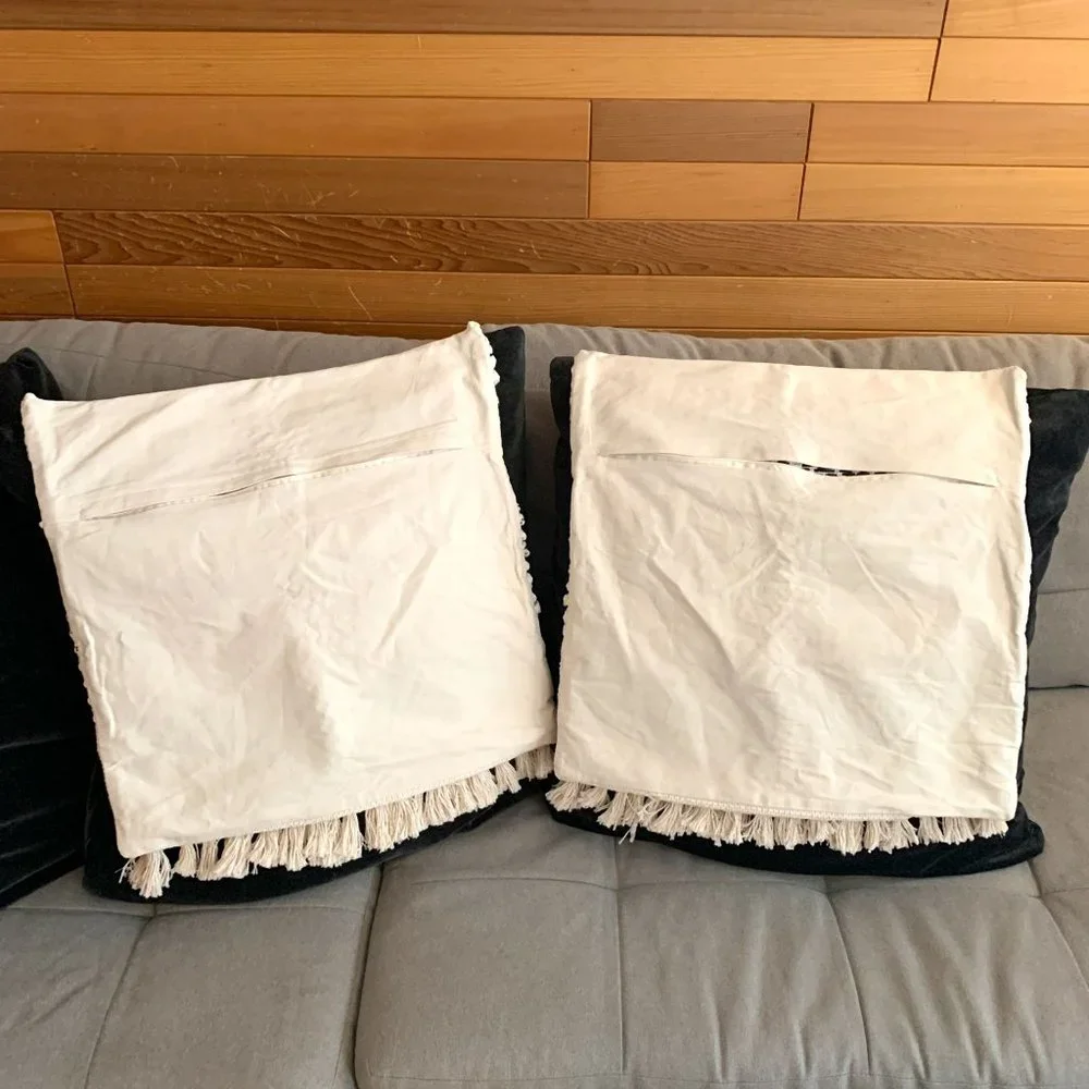 Set of (2) Square Boho‎ Pillow Shams